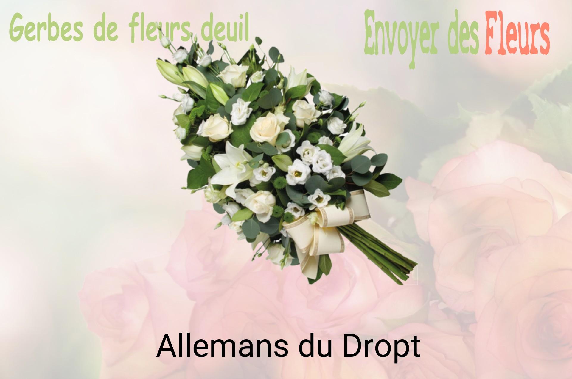 Gerbe de fleurs de deuil livrée à Allemans-du-Dropt